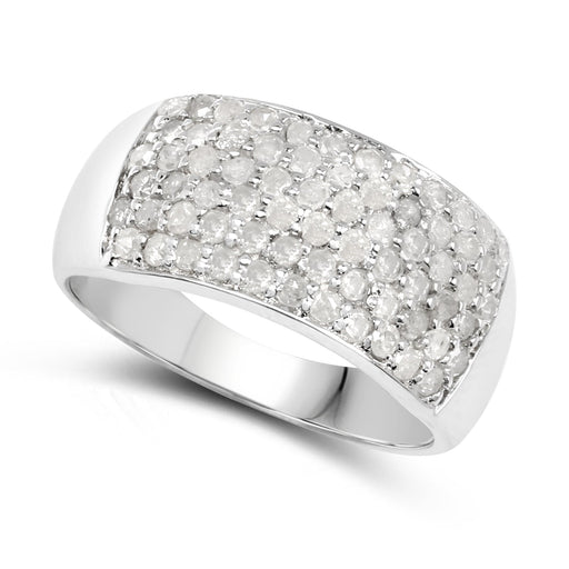 Bids.com 1.21 Carat Genuine White Diamond .925 Sterling Silver Ring Rings White Smoke size 8.00,size 6.00,size 7.00,size 9.00,size 5.00