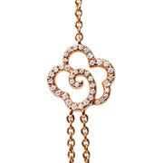 Bids.com 18K Rose Gold 1/2 Cttw Diamond and Freshwater Pearl Double Strand Station Necklace  (G-H Color, SI1-SI2 Clarity) - Adjustable up to 16" to 20" Necklaces White Smoke Rose.Gold / 18