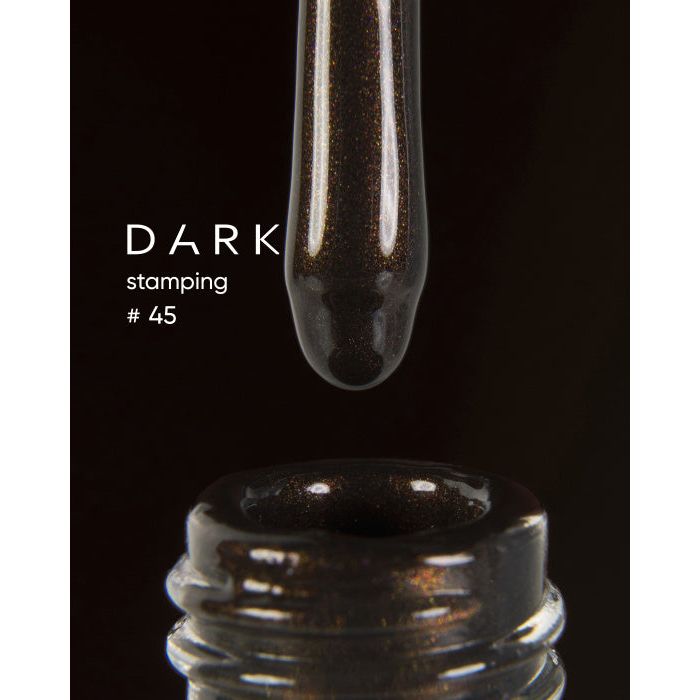 nbmsupply DARK STAMPING POLISH №45 BROWN METALLIC, 8 ML Article : S045 Black