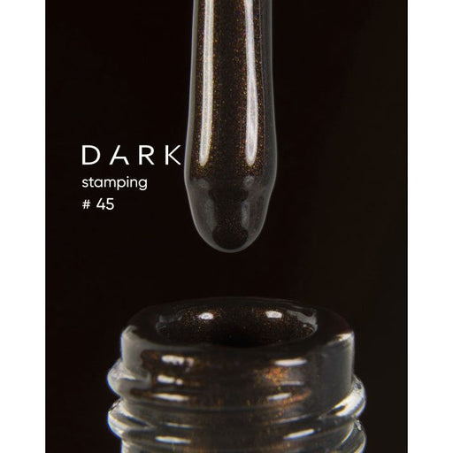 nbmsupply DARK STAMPING POLISH №45 BROWN METALLIC, 8 ML Article : S045 Black
