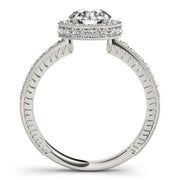 Bids.com 14k White Gold Milgrain Border Diamond Pave Engagement Ring (1 1/2 cttw) Rings White Smoke 3 / White Gold,3.5 / White Gold,4 / White Gold,4.5 / White Gold,5 / White Gold,5.5 / White Gold,6 / White Gold,6.5 / White Gold,7 / White Gold,7.5 / White Gold,8 / White Gold,8.5 / White Gold,9 / White Gold