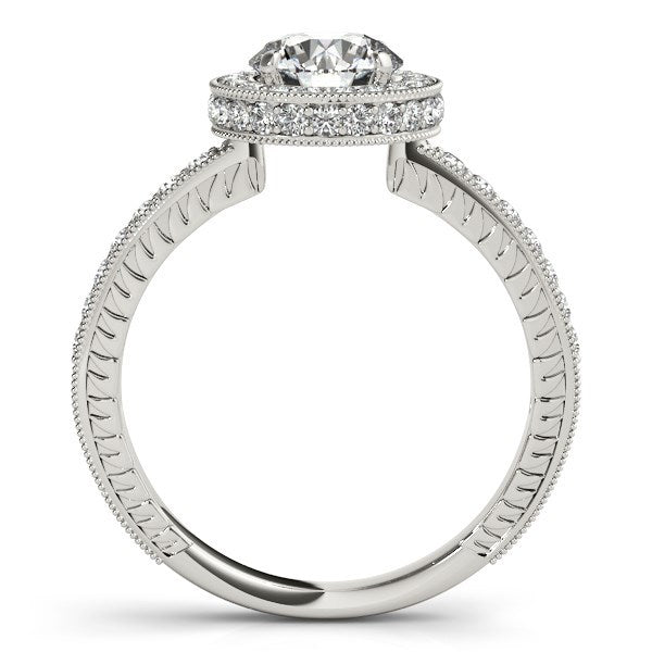 Bids.com 14k White Gold Milgrain Border Diamond Pave Engagement Ring (1 1/2 cttw) Rings White Smoke 3 / White Gold,3.5 / White Gold,4 / White Gold,4.5 / White Gold,5 / White Gold,5.5 / White Gold,6 / White Gold,6.5 / White Gold,7 / White Gold,7.5 / White Gold,8 / White Gold,8.5 / White Gold,9 / White Gold