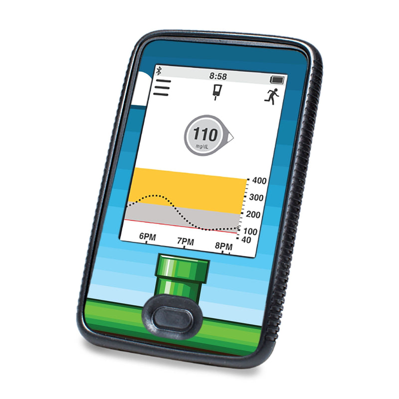 Peelz 80s Gamer Designed for DEXCOM G6 Touchscreen Receiver Peelz/Stickers White Smoke