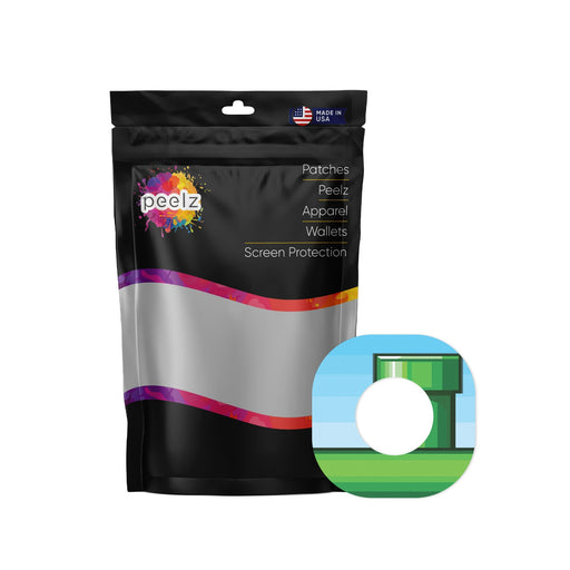 Peelz 80s Gamer Dexcom G7 and Stelo Patch Tape - Pump Peelz Patch Medical Tape White Smoke 12-Pack (Set of 12 Patches),4-Pack (Set of 4 Patches)