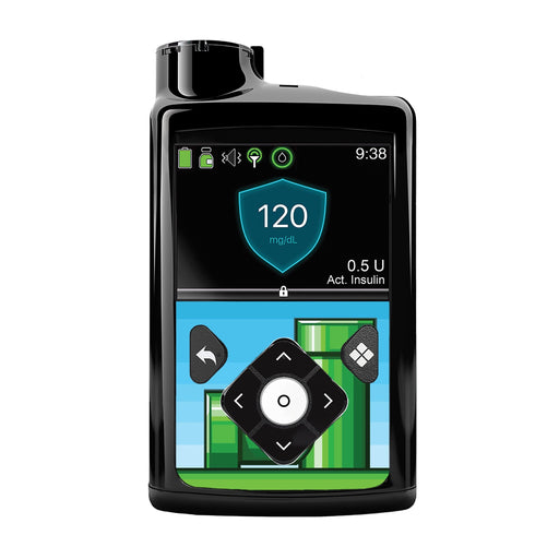 Peelz 80s Gamer Sticker for Medtronic MiniMed 770G & 780G Peelz/Stickers Black Whole System Peelz (front back + clip),Front Peelz