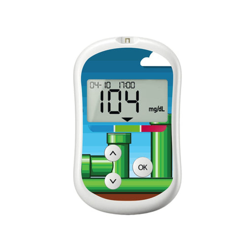 Peelz 80s Gamer for OneTouch Verio Flex Glucometer Peelz/Stickers White Smoke