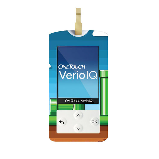Peelz 80s Gamer for OneTouch Verio IQ Glucometer Peelz/Stickers White Smoke