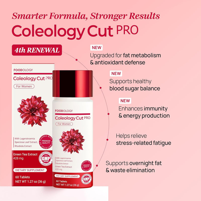 AsiaBeautyMall Foodology Coleology Cutting Pro Supplement Pink
