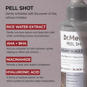 AsiaBeautyMall Dr. Melaxin Peel Shot Exfoliant Black Rice Ampoule Face Cleanser Rosy Brown