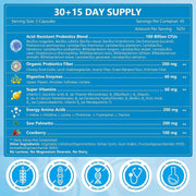Nature Target 3-in-1 Digestive Health Probiotics, 100B CFUs, 90 Vegan Caps Probiotic Light Sea Green