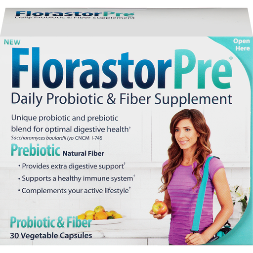 Florastor Florastor Pre Daily Probiotic & Fiber Supplement 30 Ct Box Crafting Fibers Lavender