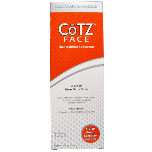 CoTZ CoTZ Face Lighter Skin Tone SPF 40 - 1.5 Oz Sunscreen Light Gray