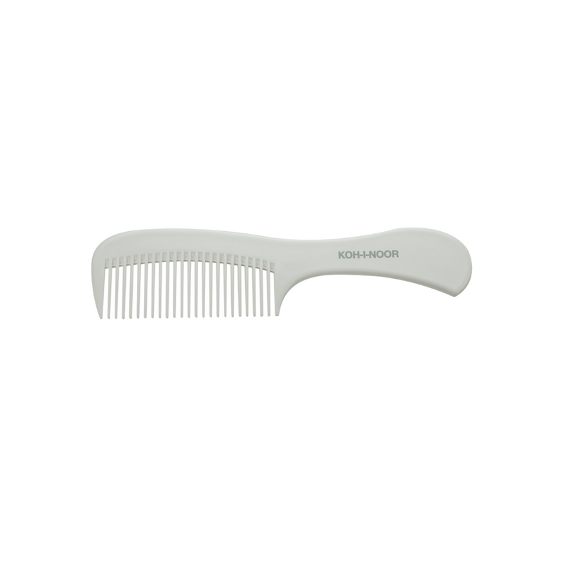 KOH-I-NOOR Beauty USA Professionale Wide Tooth Comb with Handle - Detangling for Curly & Frizzy Hair Comb Lavender White