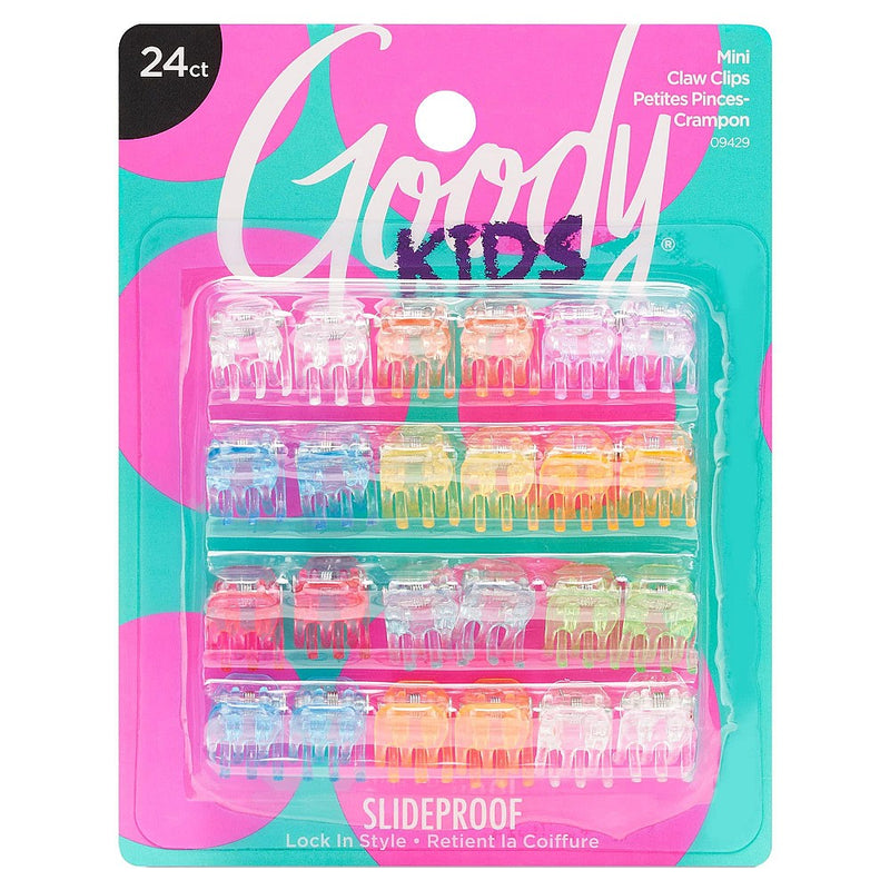Goody Goody Girls Classics Mini Claw Clips 24pcs Hair Care Hot Pink