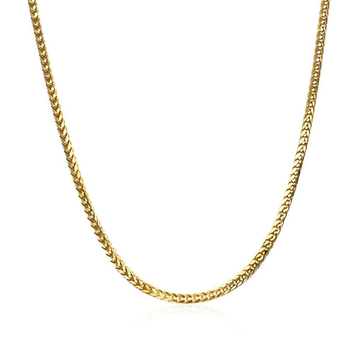 Bids.com 14k Yellow Gold Franco Chain 1.8mm Necklaces White Smoke 16 / Yellow Gold,18 / Yellow Gold,20 / Yellow Gold,24 / Yellow Gold,One / Yellow Gold