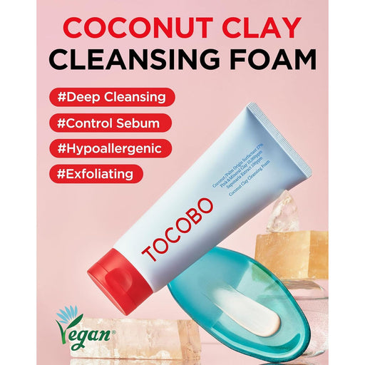AsiaBeautyMall TOCOBO Coconut Clay Cleansing Foam Face Cleanser Thistle