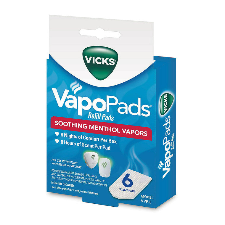 Vicks Vicks VapoPads Refill Pads, Soothing Menthol Vapors Personal Care White Smoke