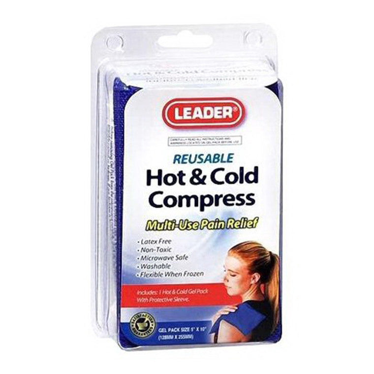 Leader Health Care Leader Health Care Hot & Cold Wrap, Reusable, Medium Universal Hot & Cold Therapies White Smoke