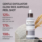 AsiaBeautyMall Dr. Melaxin Peel Shot Exfoliant Black Rice Ampoule Face Cleanser Gray