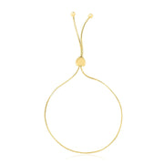 Bids.com 14k Yellow Gold Adjustable Lariat Style Heart Motif Bracelet Bracelets White Smoke 9.25 / Yellow Gold