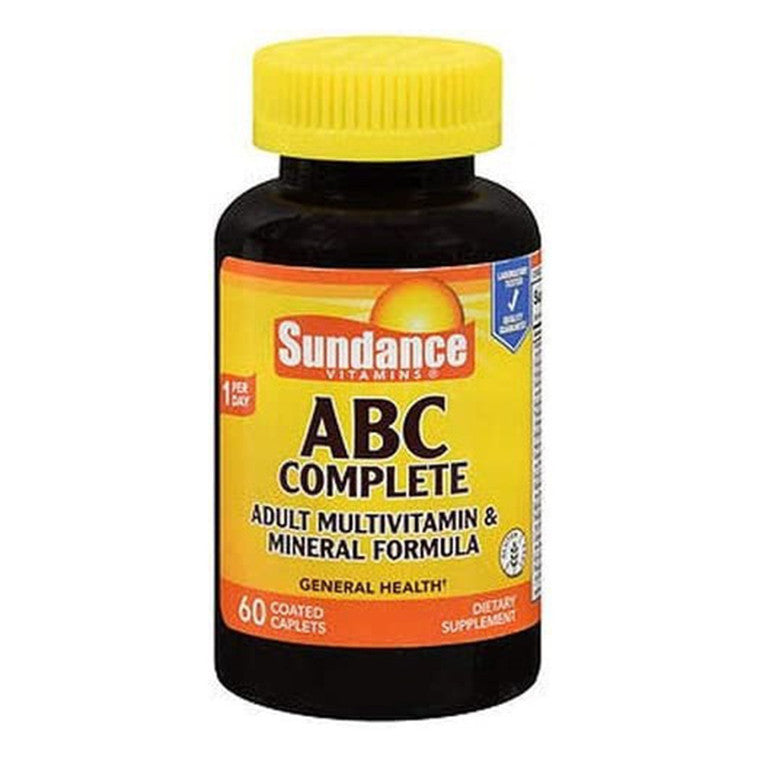 Sundance Sundance Vitamins® ABC Complete Adult Multivitamin & Mineral – 60 Coated Caplets Vitamins & Supplements Black