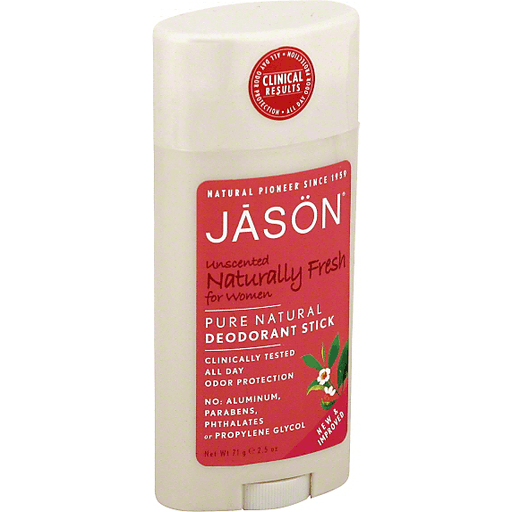 Jason Natural Products Jason Natural Products Naturally Fresh For Women Pure Deodorant Stick Unscented Deodorant Light Gray