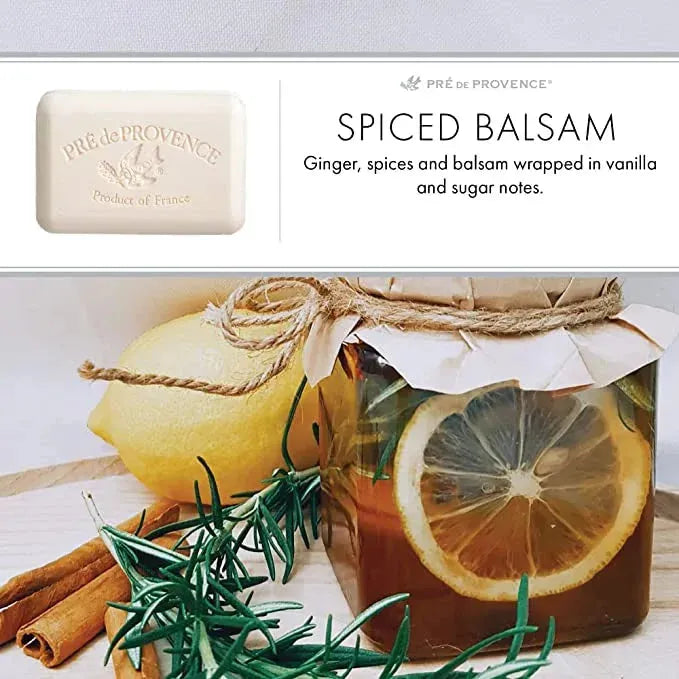 Pre De Provence Pre De Provence Spiced Balsam Shea Butter Enriched Vegetable Soap 150g Vegetable Soap Light Gray
