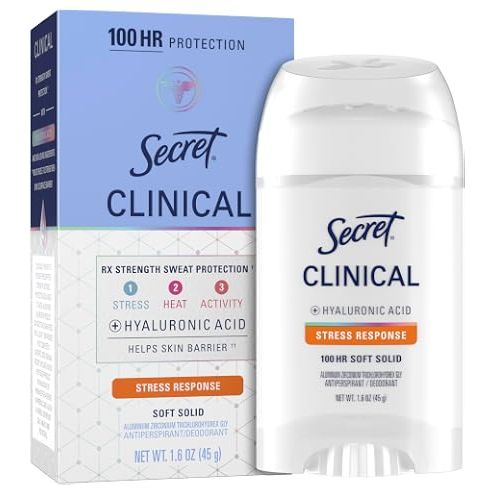 Secret Secret Clinical Strength Invisible Solid Antiperspirant And Deodorant For Women - Stress Response - 1.6oz Deodorant White Smoke