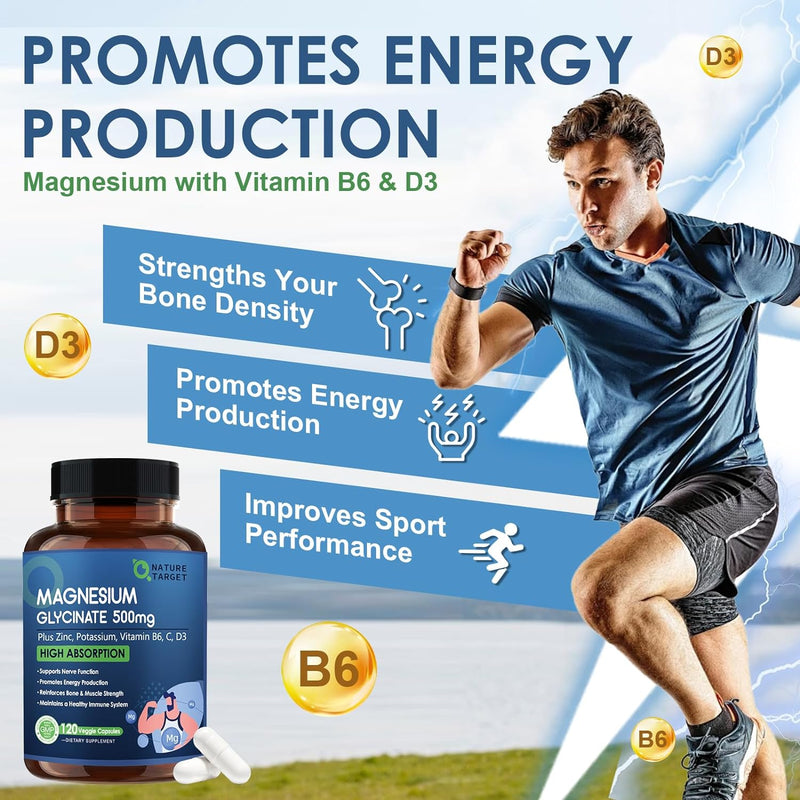 Nature Target Magnesium Glycinate, 120 Veggie Capsules Magnesium Glycinate White Smoke