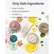 AsiaBeautyMall Mary & May Vegan Wash Off Mask Mini Gift Set Face Mask White Smoke