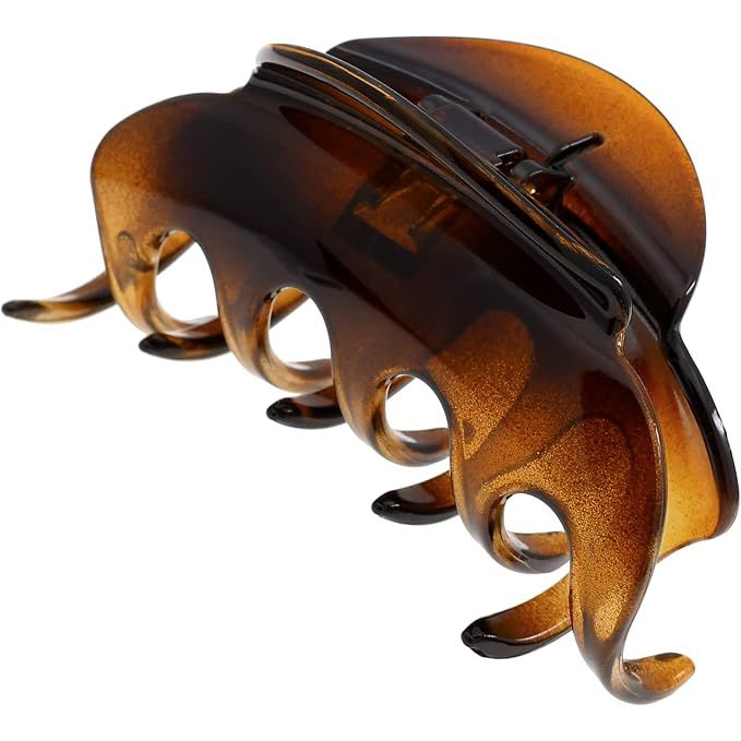 Camila Paris Camila Paris CP2369 Premium Large Tortoise French Hair Clip Hair Accessories White Smoke