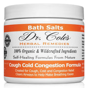 COLEHERBALS LLC 28 - Dr. Cole's Organic Cough Cold Congestion Bath Salts Herbal Lavender