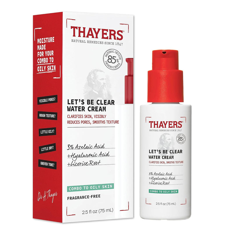 Thayers Thayer's Let's be Clear Water Cream 2.5 oz Skin Care White Smoke