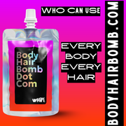 Whipi Co Body Hair Bomb Dot Com- Everything Cream Black 5 oz,1 oz