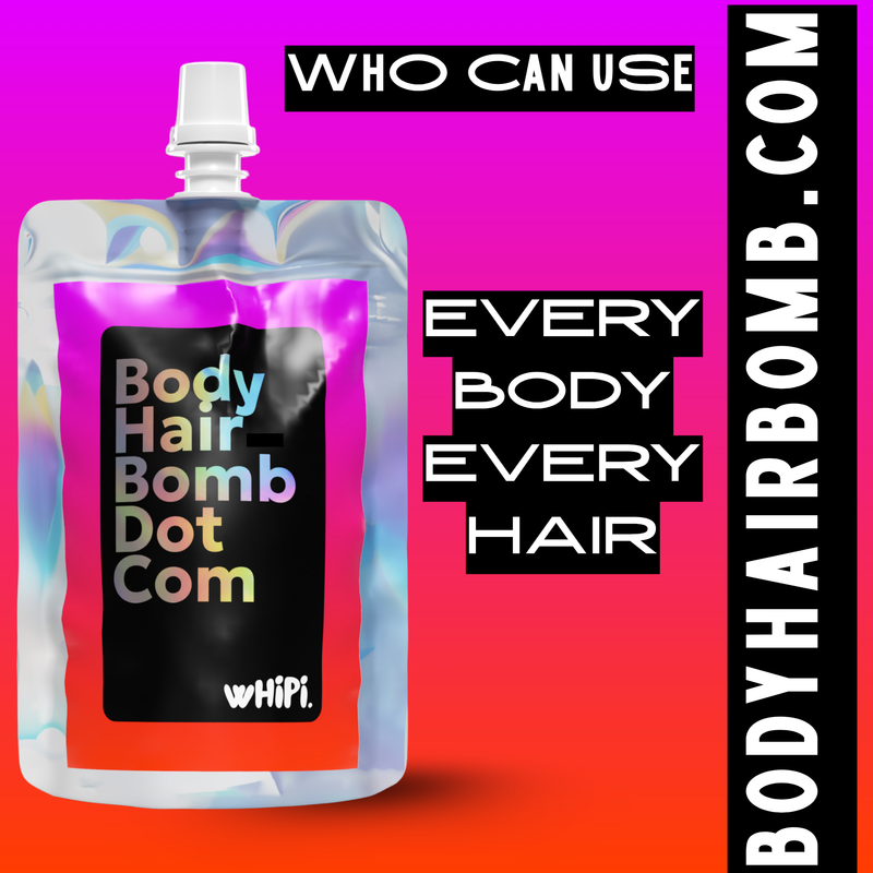 Whipi Co Body Hair Bomb Dot Com- Everything Cream Black 5 oz,1 oz