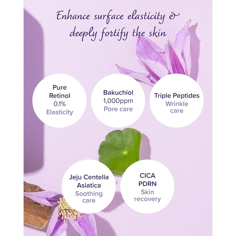 AsiaBeautyMall Mary & May Vegan Retinol 0.1% Bakuchiol Cica Serum Serum Lavender