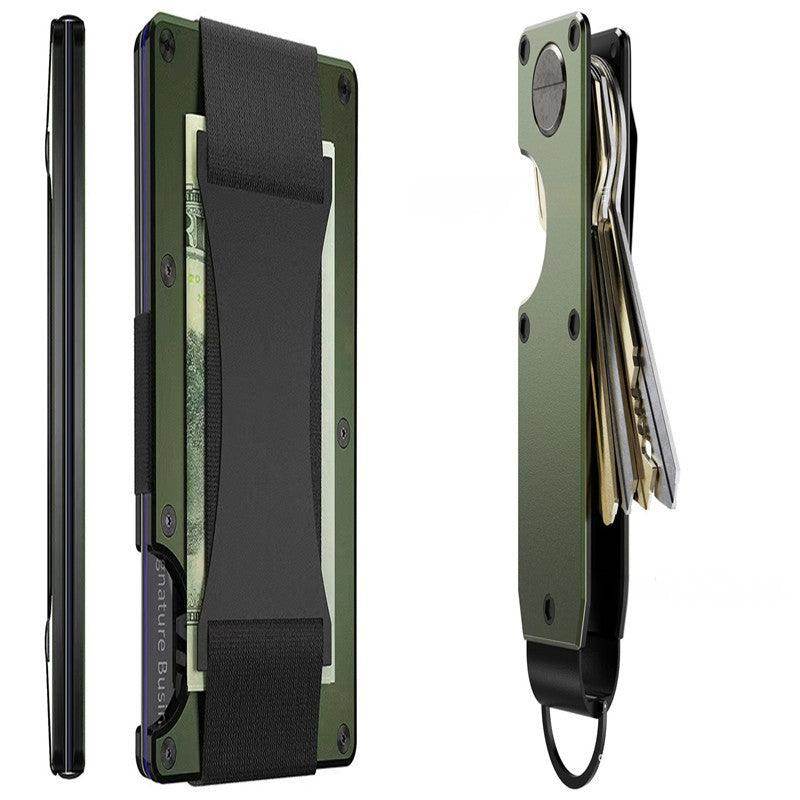 SmartPursue™ Carbon Fiber Wallet - RFID Blocking Metal Card Holder Card Wallet White Smoke Set3