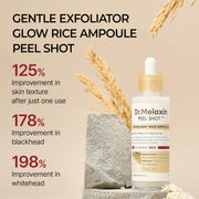 AsiaBeautyMall Dr. Melaxin Peel Shot Exfoliant Rice Ampoule Face Cleanser Wheat