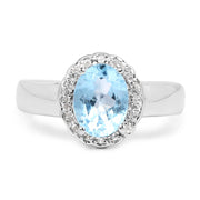 Bids.com 2.58 Carat Genuine  Blue Topaz and White Topaz .925 Sterling Silver Ring Rings White Smoke Size 9.00,size 6.00,size 7.00,size 8.00,9.00,size 5.00