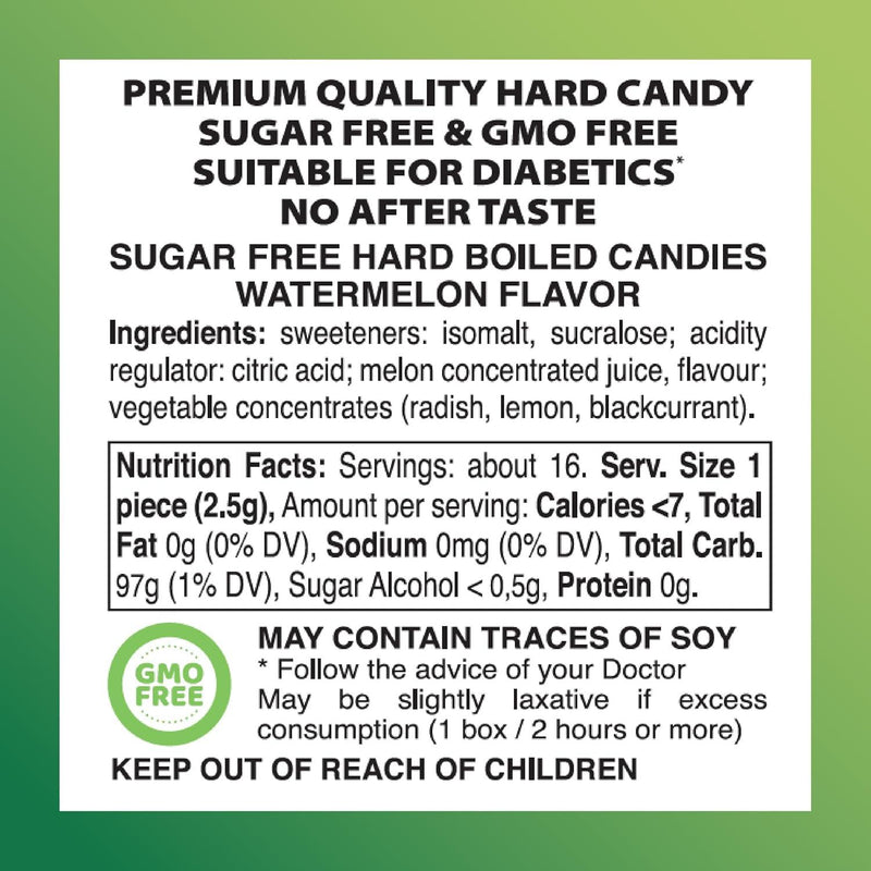 Swiss Imports Swiss Imports Melon Sugarfree Candy Bonbons - 1.4oz Sugarfree Candy Dark Sea Green