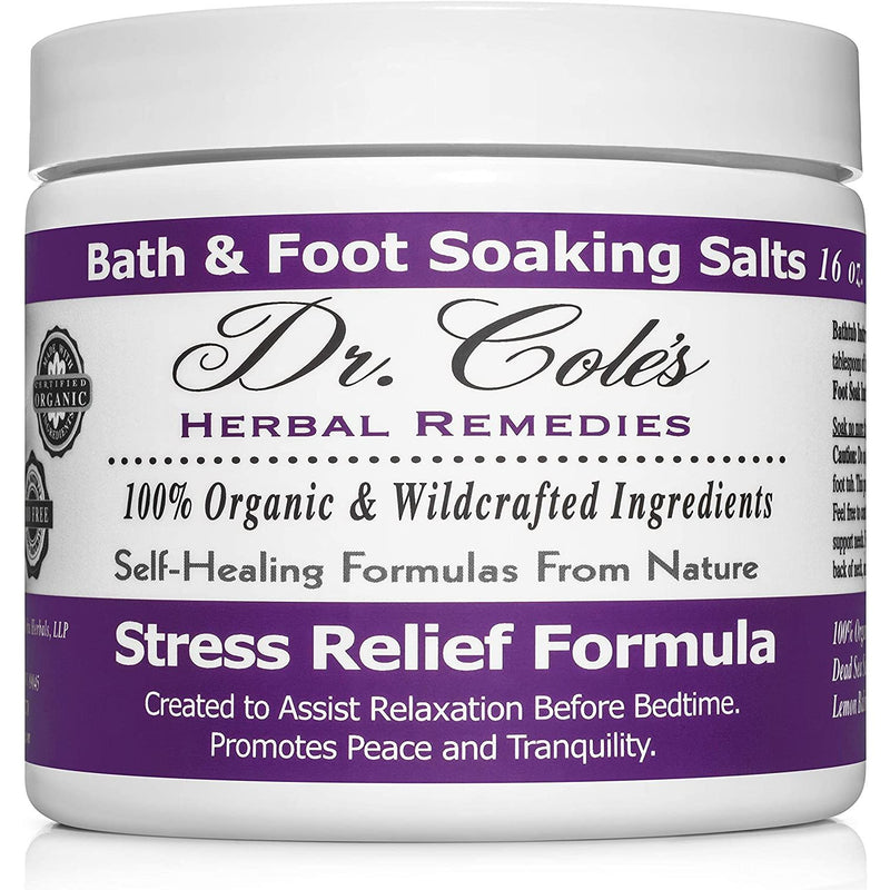 COLEHERBALS LLC 31 - Dr. Cole's Stress Relief Soaking Salts Herbal Lavender