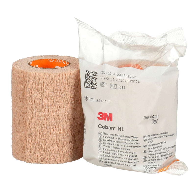3M 3M Coban NL Self-Adherent Wrap (Non-Latex), 2 Inch x 5 Yards, Case/Box of 36 Rolls Medical Tape & Bandages White Smoke