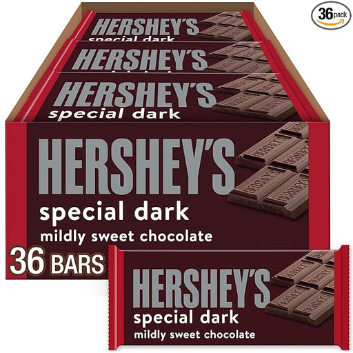 Hershey's Hersheys Chocolates  Hersheys Special Dark Bar  36 Ct Candy & Chocolate White Smoke