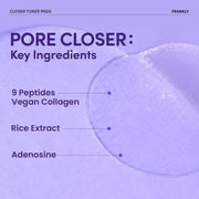 AsiaBeautyMall Frankly Closer Pore Tightening Toner Pads Toner Lotion Light Steel Blue