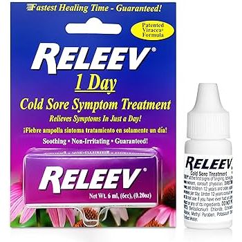 Releev Releev 1nd-Day Cold Sore Symptom Relief, Fast-Acting Viracea Formula, 6mL Lip Balms & Treatments White Smoke