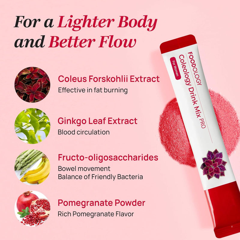AsiaBeautyMall Foodology Coleology Drink Mix Pro Supplement Misty Rose
