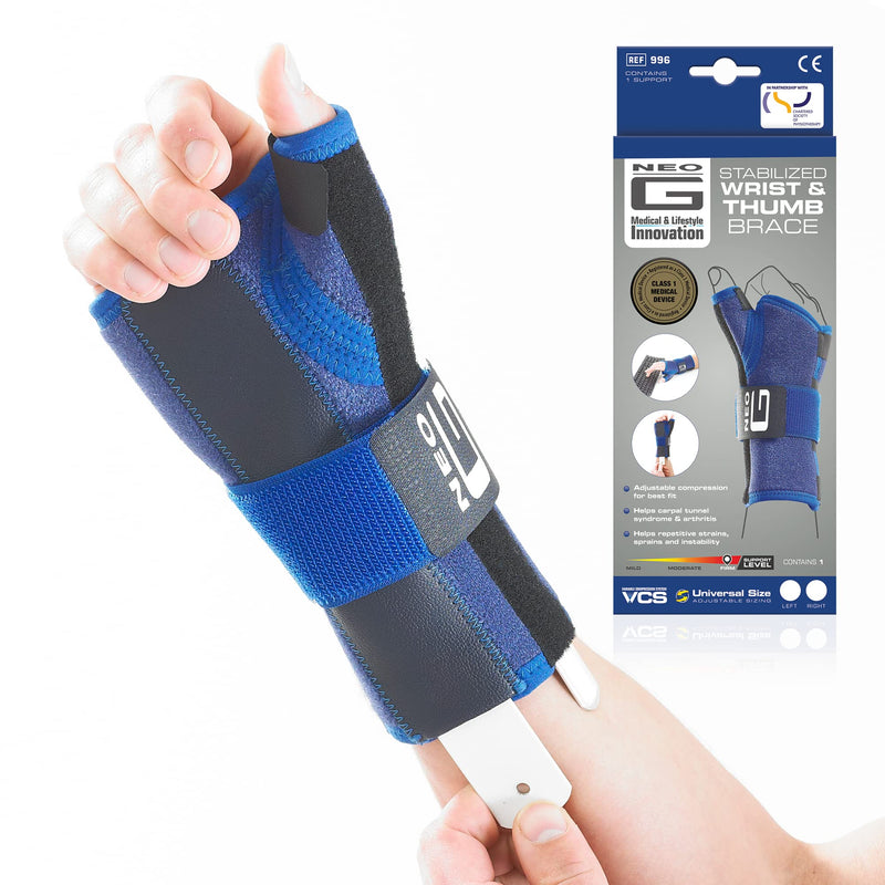 Neo G Neo G Universal Size Wrist Brace Supports & Braces White Smoke