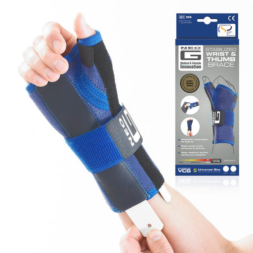 Neo G Neo G Universal Size Wrist Brace Supports & Braces White Smoke