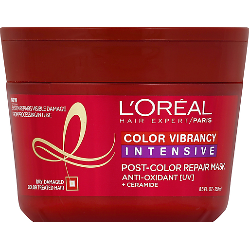 L'Oreal L'Oreal Paris Hair Expert Color Vibrancy Intensive Post-Color Repair Mask 8.50 Fl Oz Hair Care Dark Red