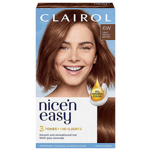 0 Nice’n Easy Hair Color, Permanent, Light Mocha Brown 6 W Hair Color Lavender Default Title
